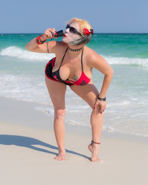 Hot Harley Quinn Bikini Cosplay by Daisy Chain Cosplay #10